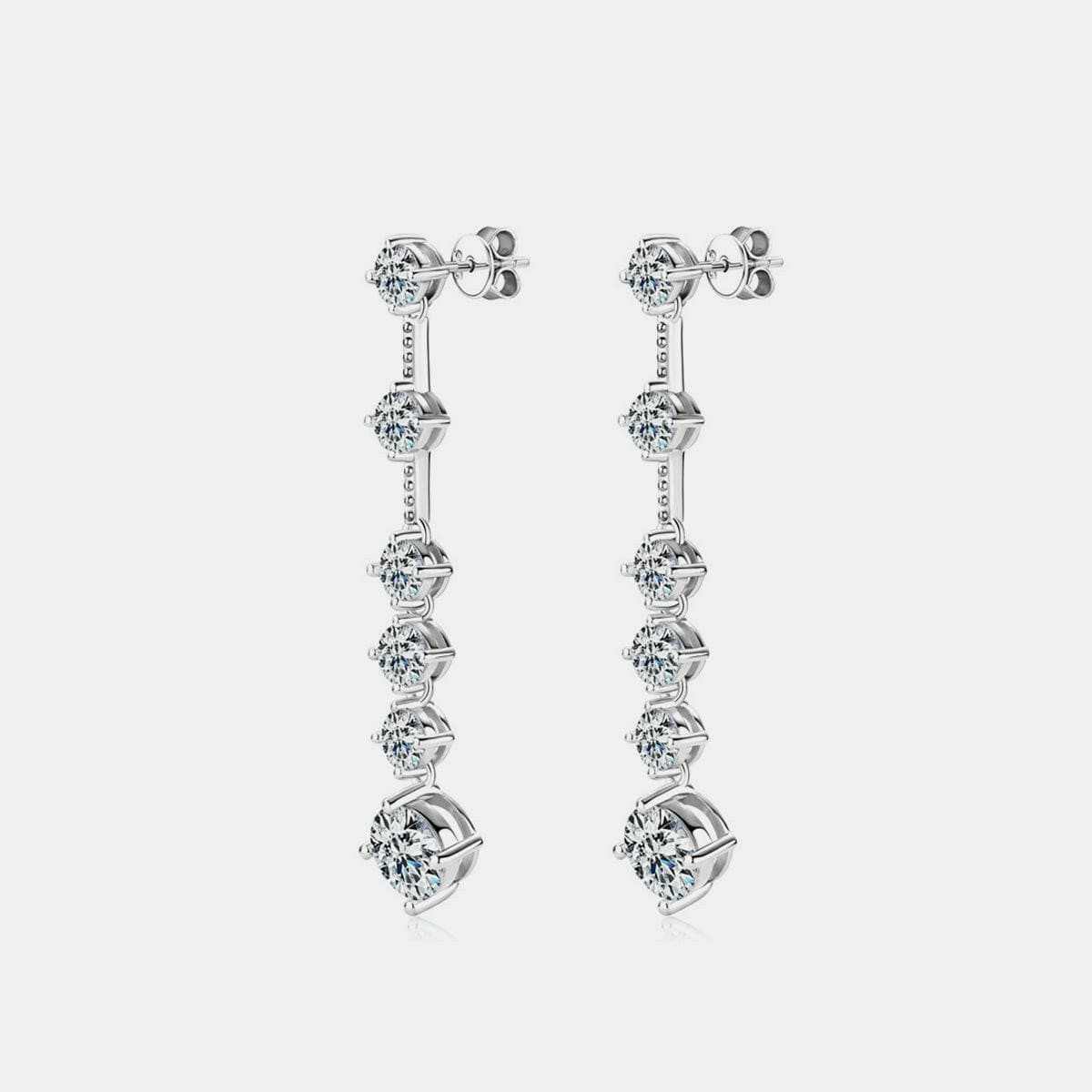 Luxurious Moissanite Silver Earrings - Love Salve